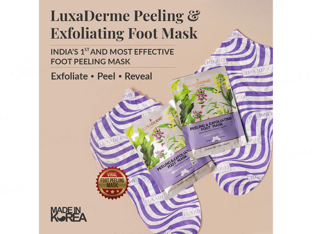 LuxaDerme Peeling & Exfoliating Foot Mask