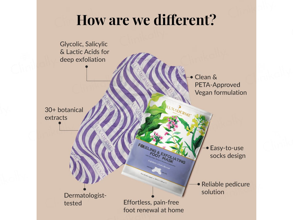 LuxaDerme Peeling & Exfoliating Foot Mask