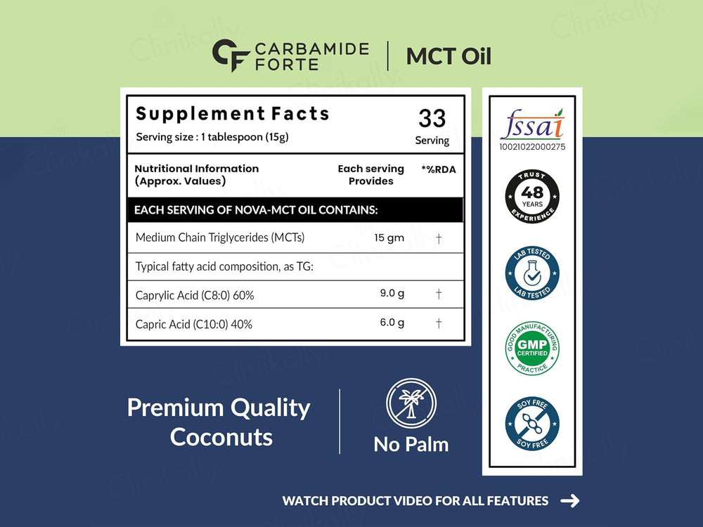 Carbamide Forte MCT (100% Coconut Sourced) Oil