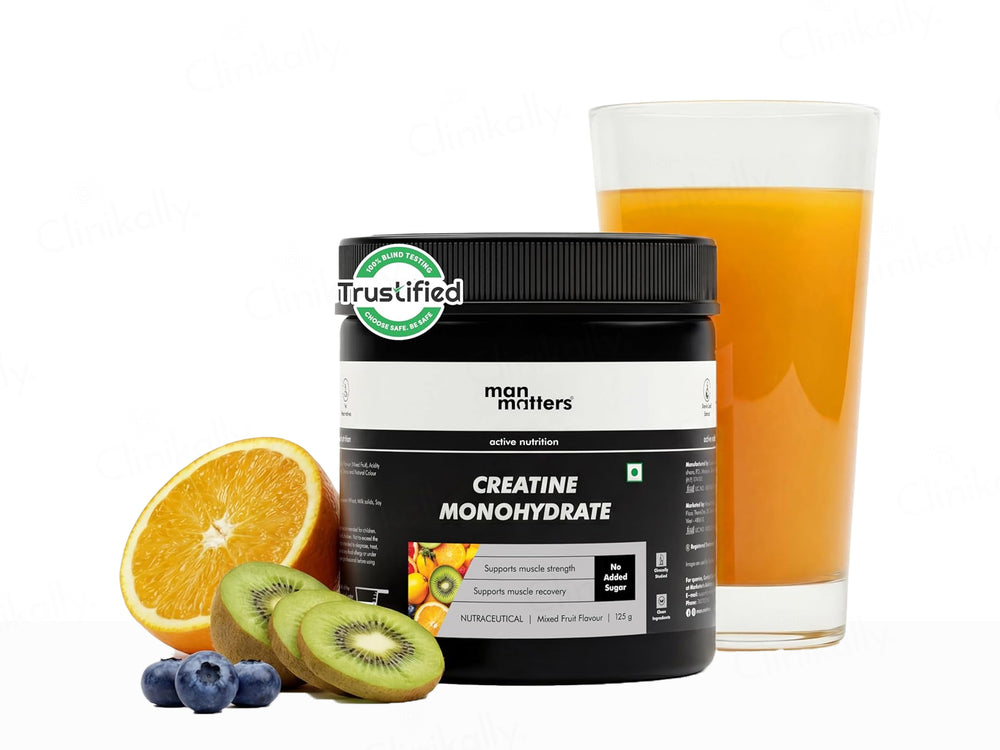 Man Matters Creatine Monohydrate Nutraceutical Powder - Mixed Fruit Flavour