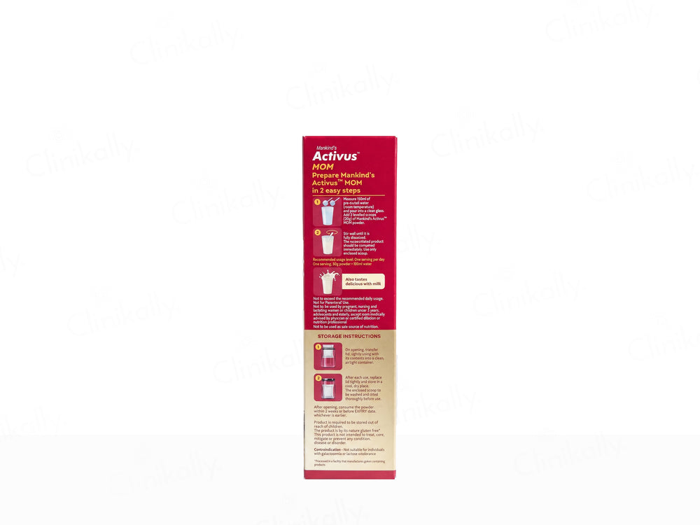 Mankind's Activus Mom Protein Supplement Powder - Vanilla Flavour
