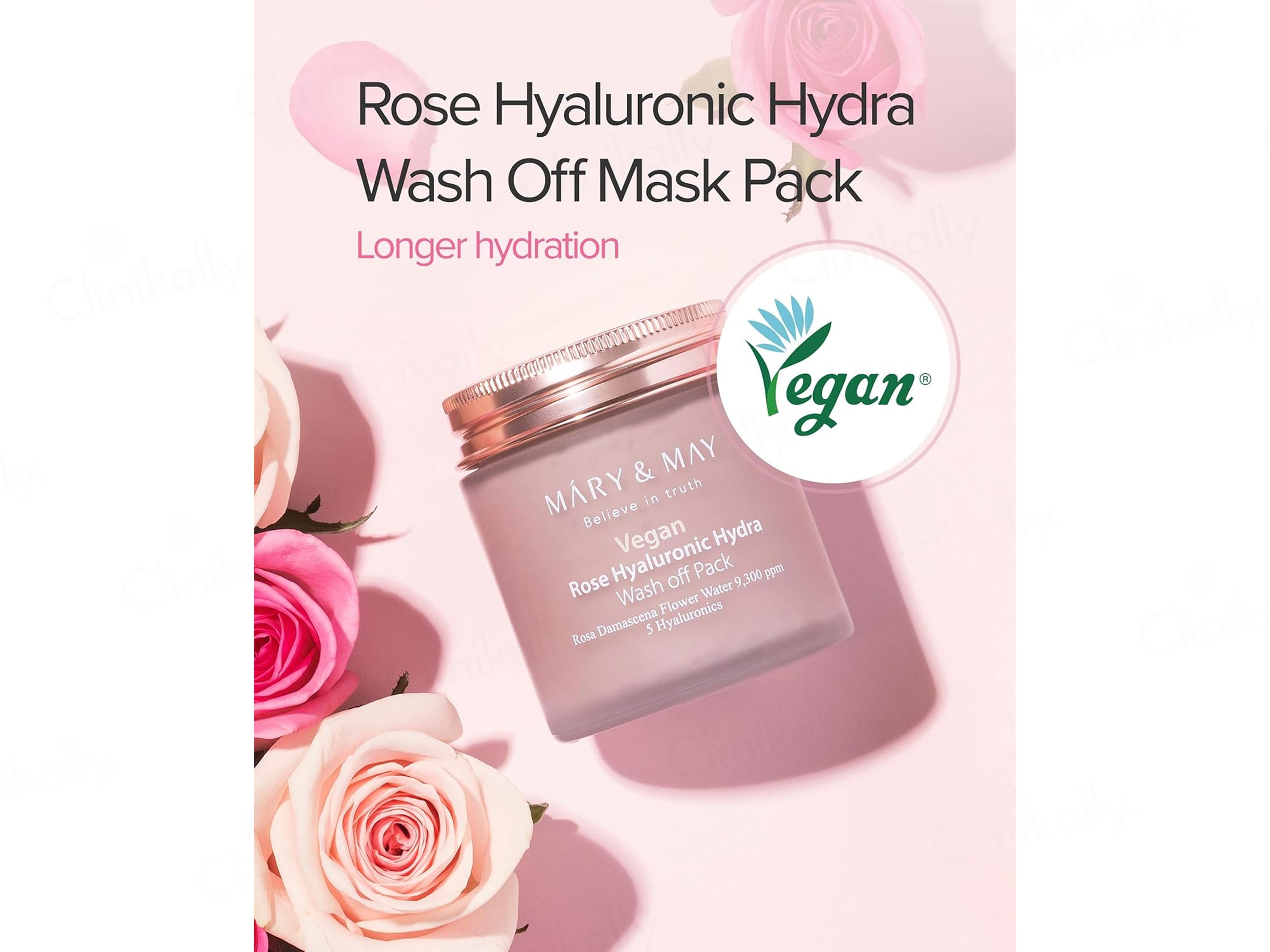 Mary&May Vegan Rose Hyaluronic Hydra Wash Off Face Mask Pack