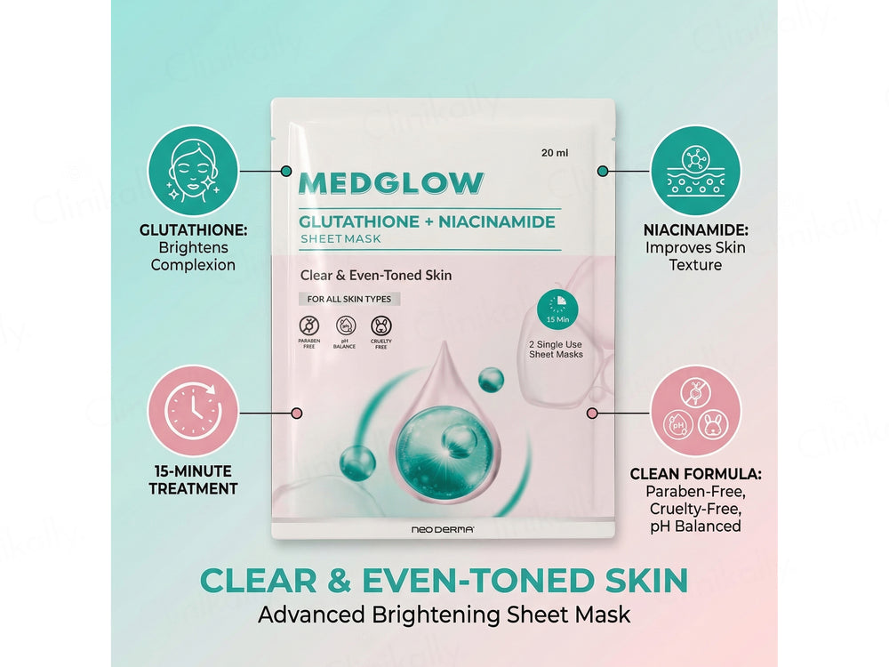 Medglow Glutathione + Niacinamide Face Sheet Mask