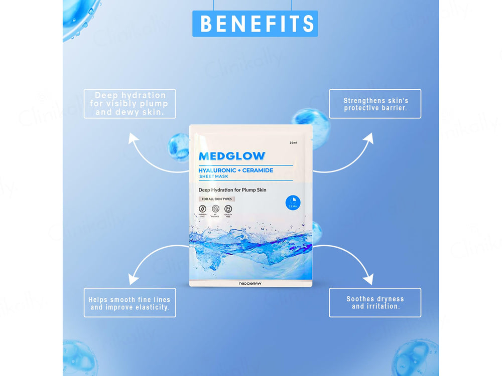Medglow Hyaluronic + Ceramide Face Sheet Mask