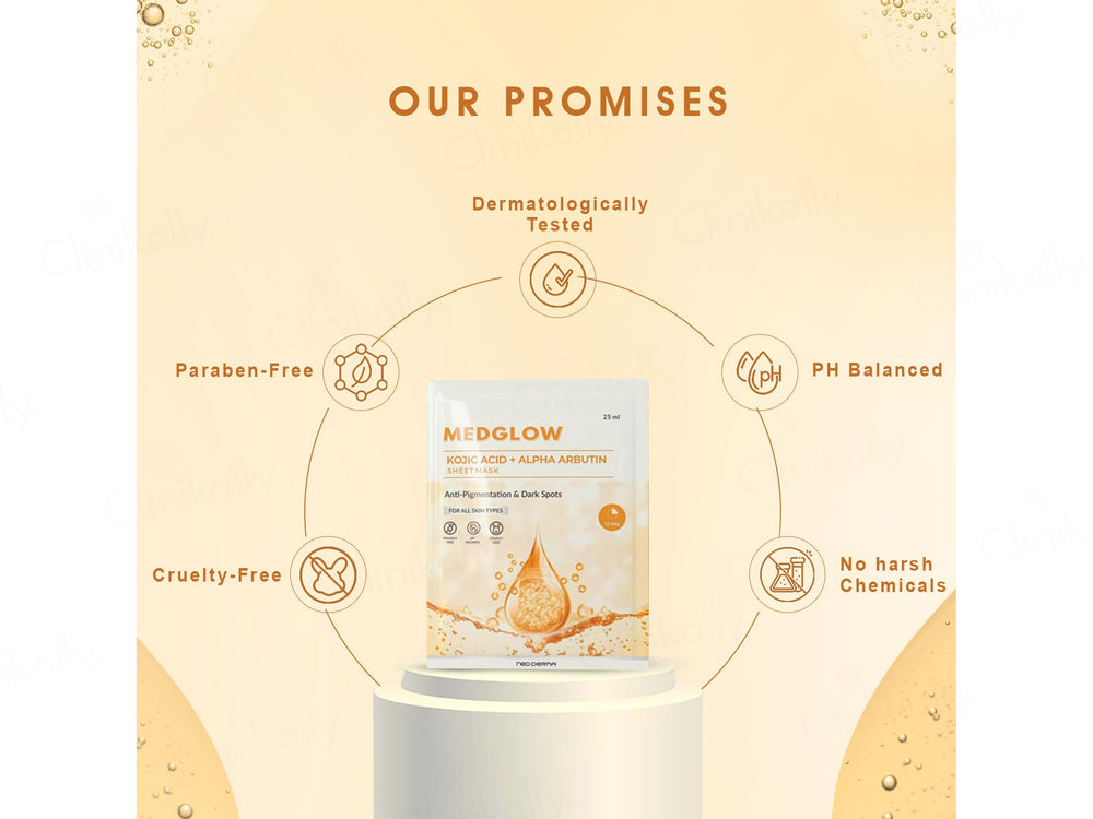 Medglow Kojic Acid + Alpha Arbutin Face Sheet Mask