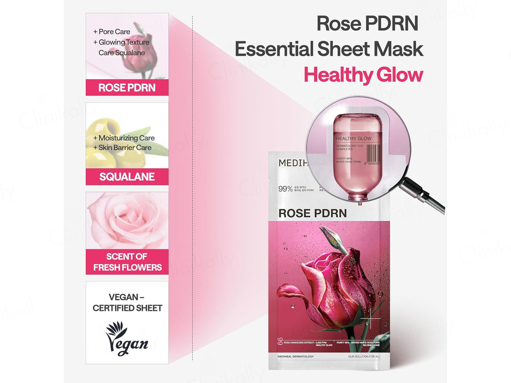 Mediheal Rose PDRN Healthy Glow Essential Face Mask