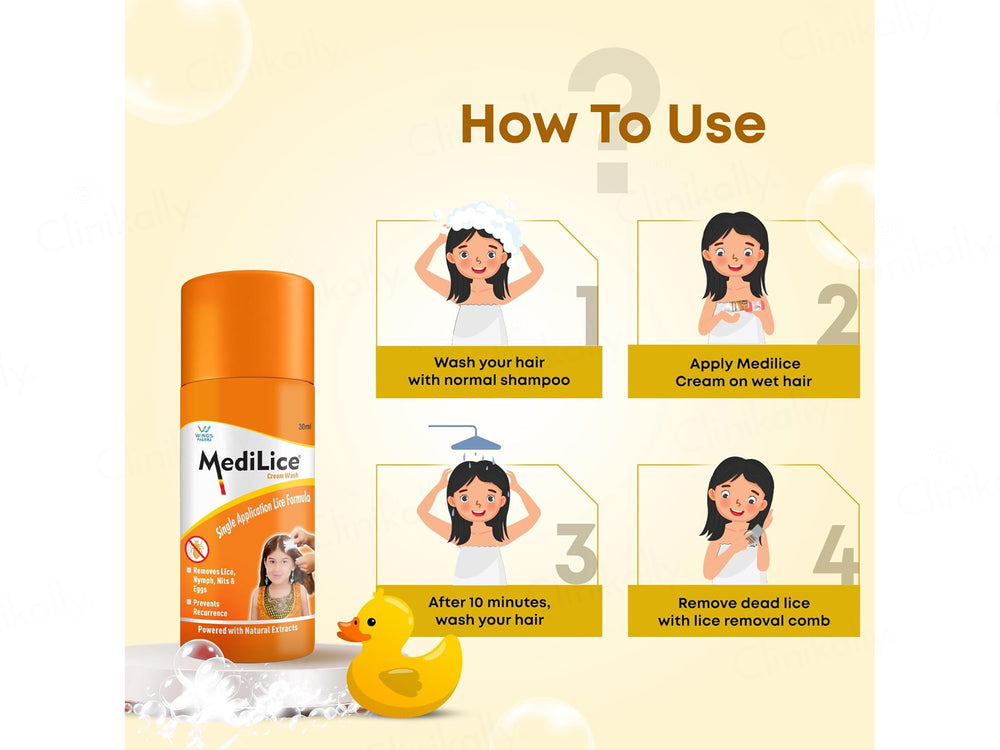Medilice Hair & Scalp Cream Wash For Head Lice