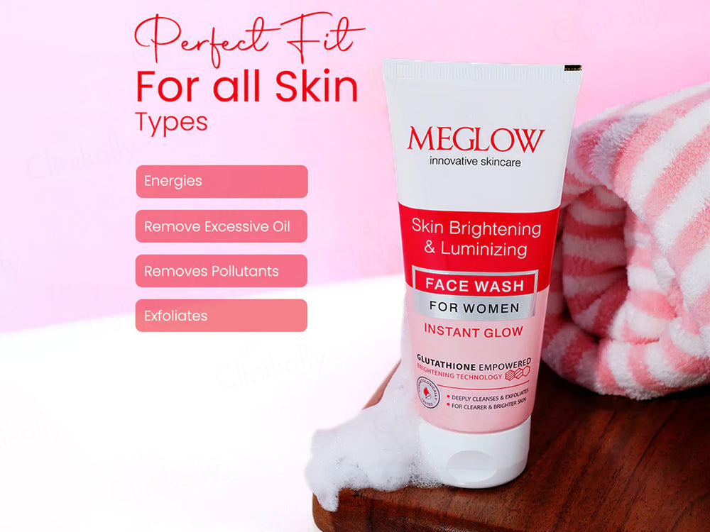 Meglow Instant Glow Skin Brightening & Luminizing Face Wash For Women