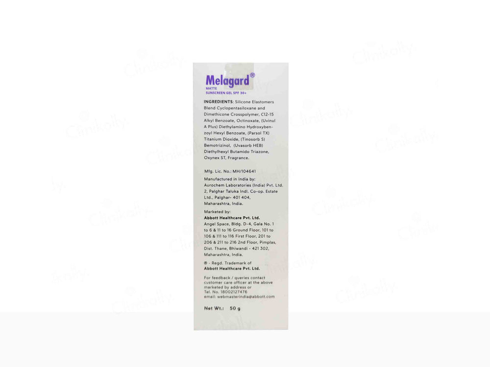 Melagard Matte Sunscreen Gel SPF 30+ PA+++