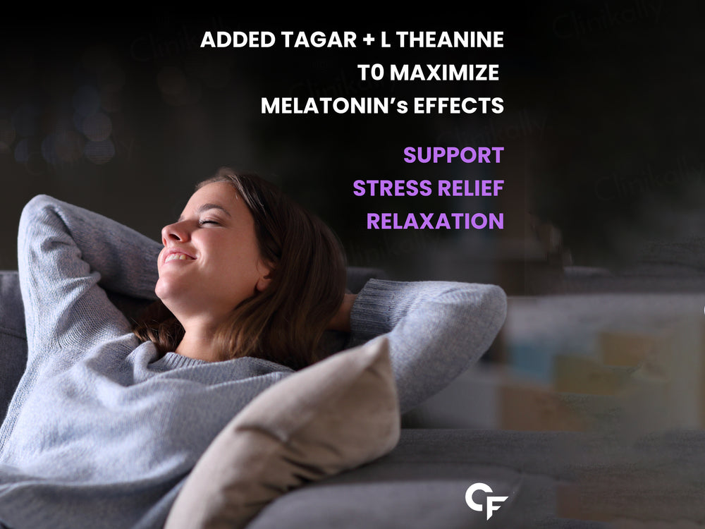 Carbamide Forte Melatonin 10mg + Tagar 30mg Sleep Gummies - Strawberry Flavour