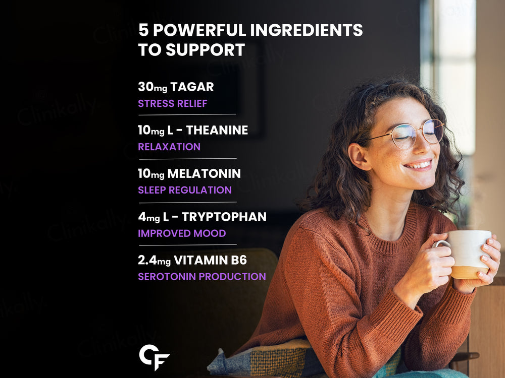 Carbamide Forte Melatonin 10mg + Tagar 30mg Sleep Gummies - Strawberry Flavour