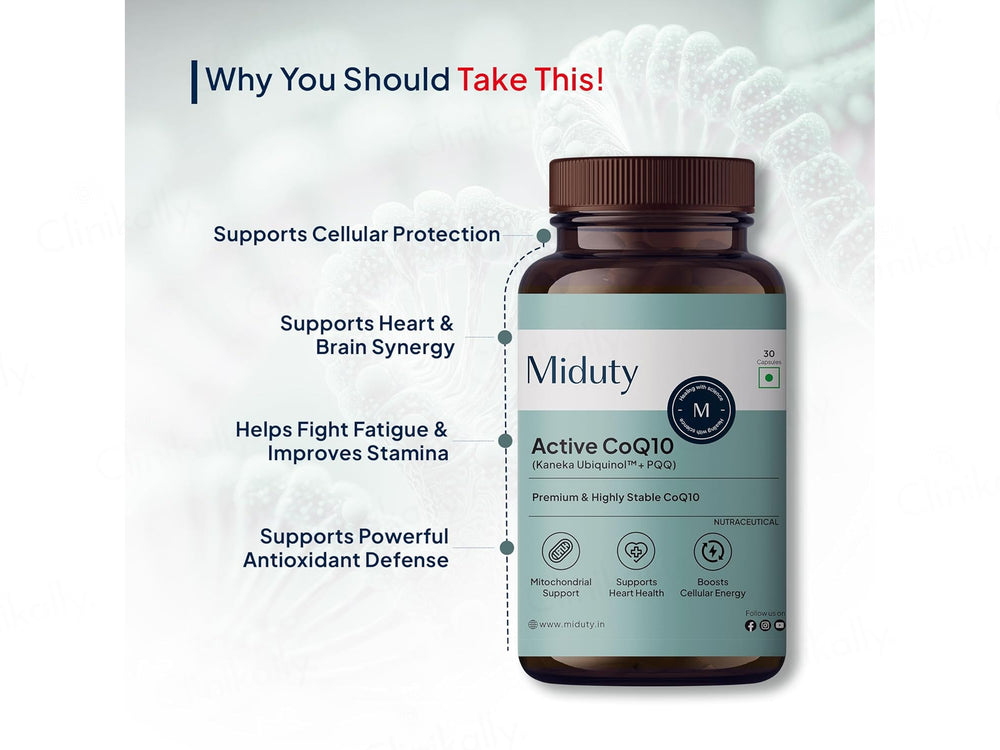 Miduty Active CoQ10 Nutraceutical Veg Capsule