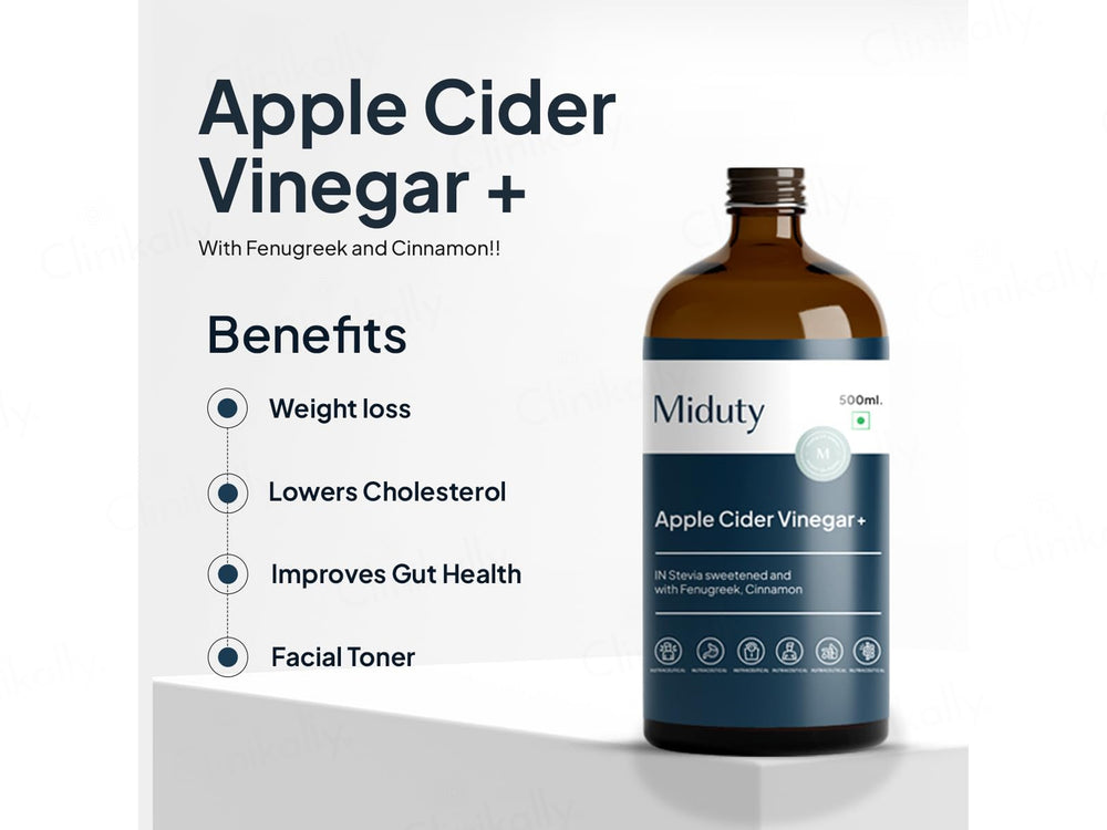 Miduty Apple Cider Vinegar - Fenugreek And Cinnamon Flavoured