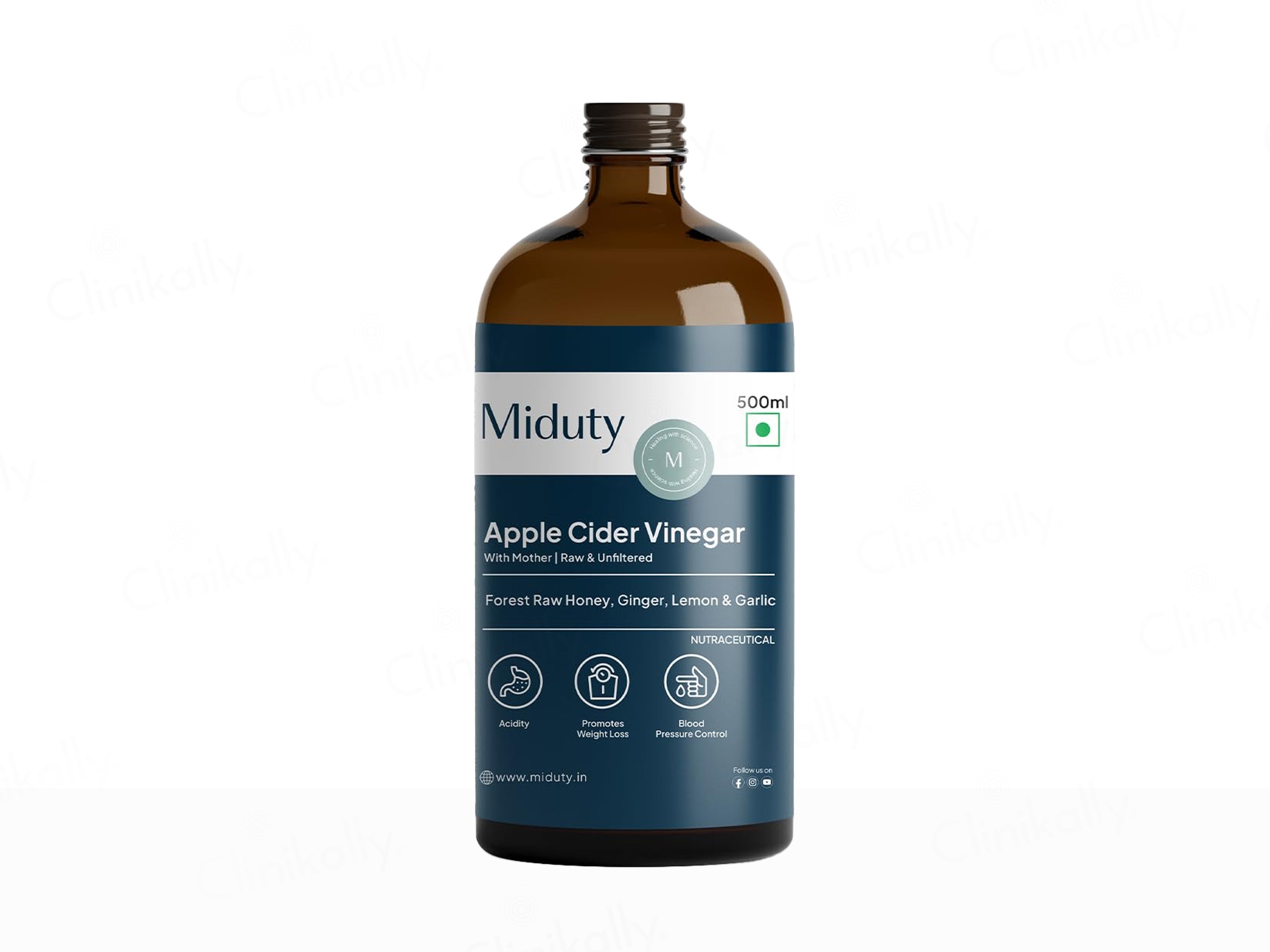 Miduty Apple Cider Vinegar With Mother - Raw & Unfiltered