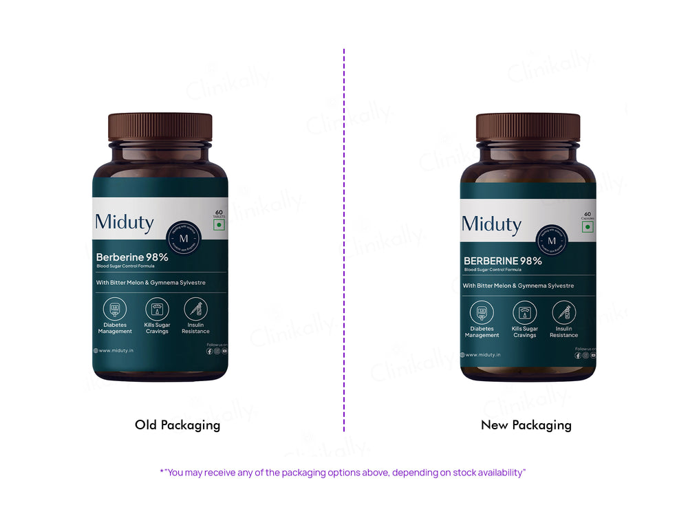 Miduty Berberine 98% Blood Sugar Control Formula Capsule