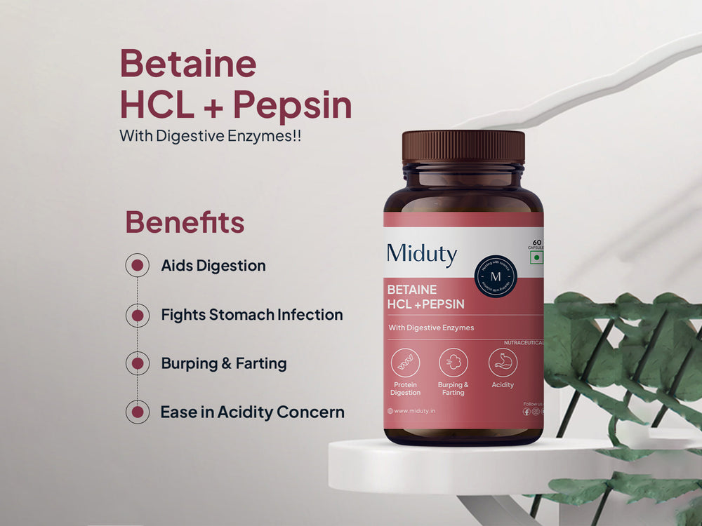 Miduty Betaine HCl + Pepsin Capsule