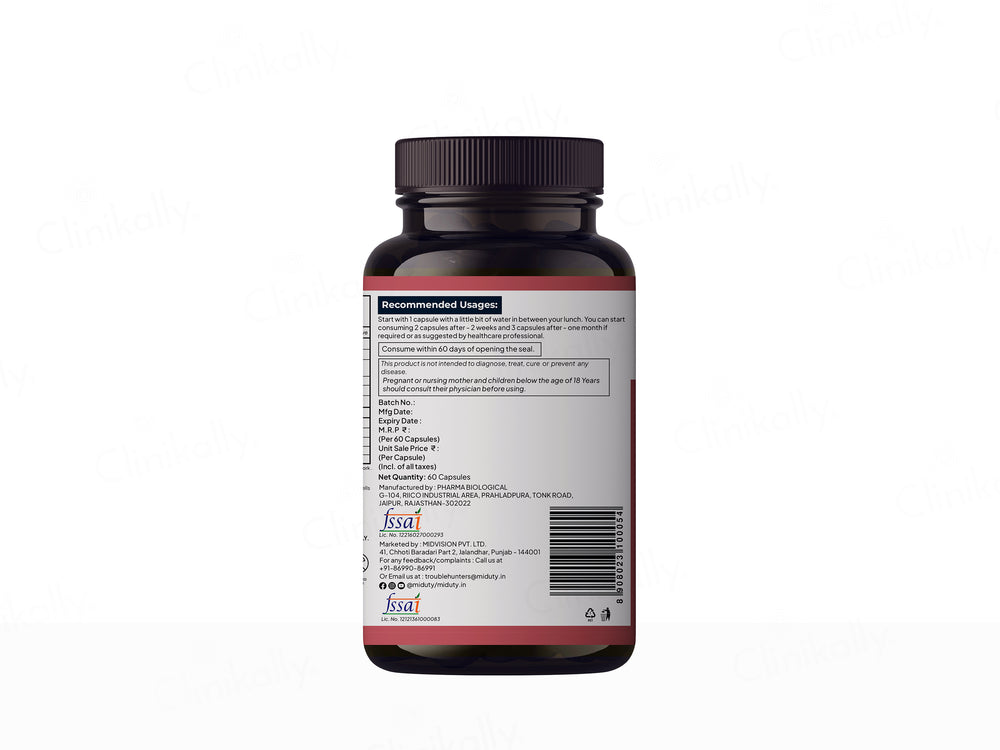 Miduty Betaine HCl + Pepsin Capsule
