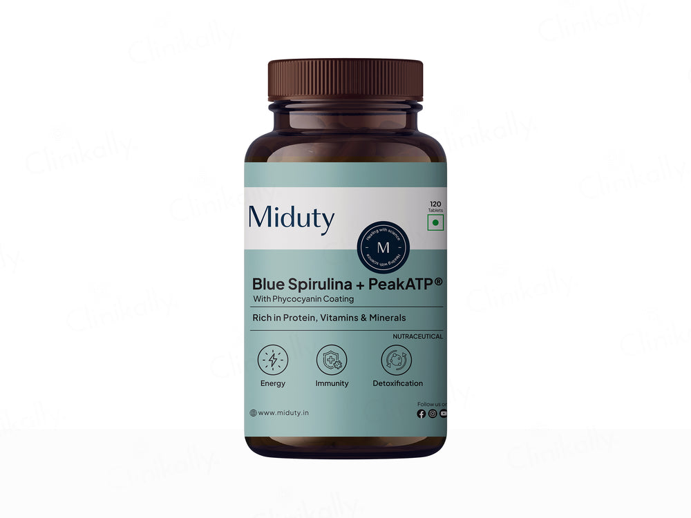 Miduty Blue Spirulina + PeakATP® With Phycocyanin Coating Tablet