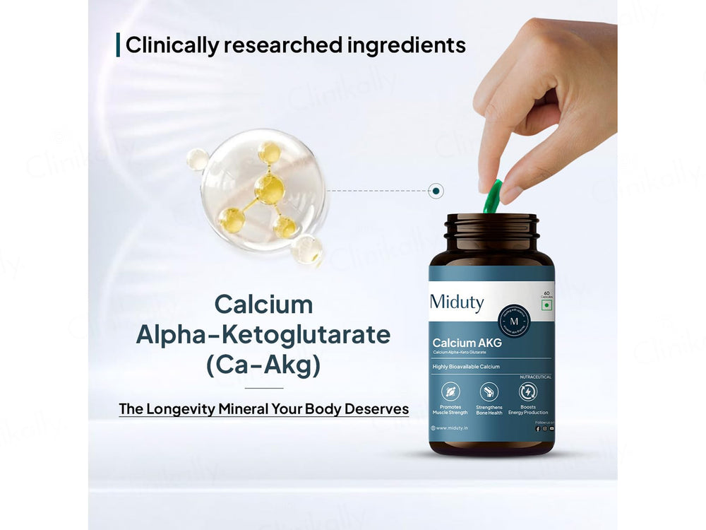 Miduty Calcium AKG Nutraceutical Veg Capsule