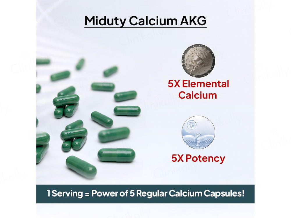 Miduty Calcium AKG Nutraceutical Veg Capsule
