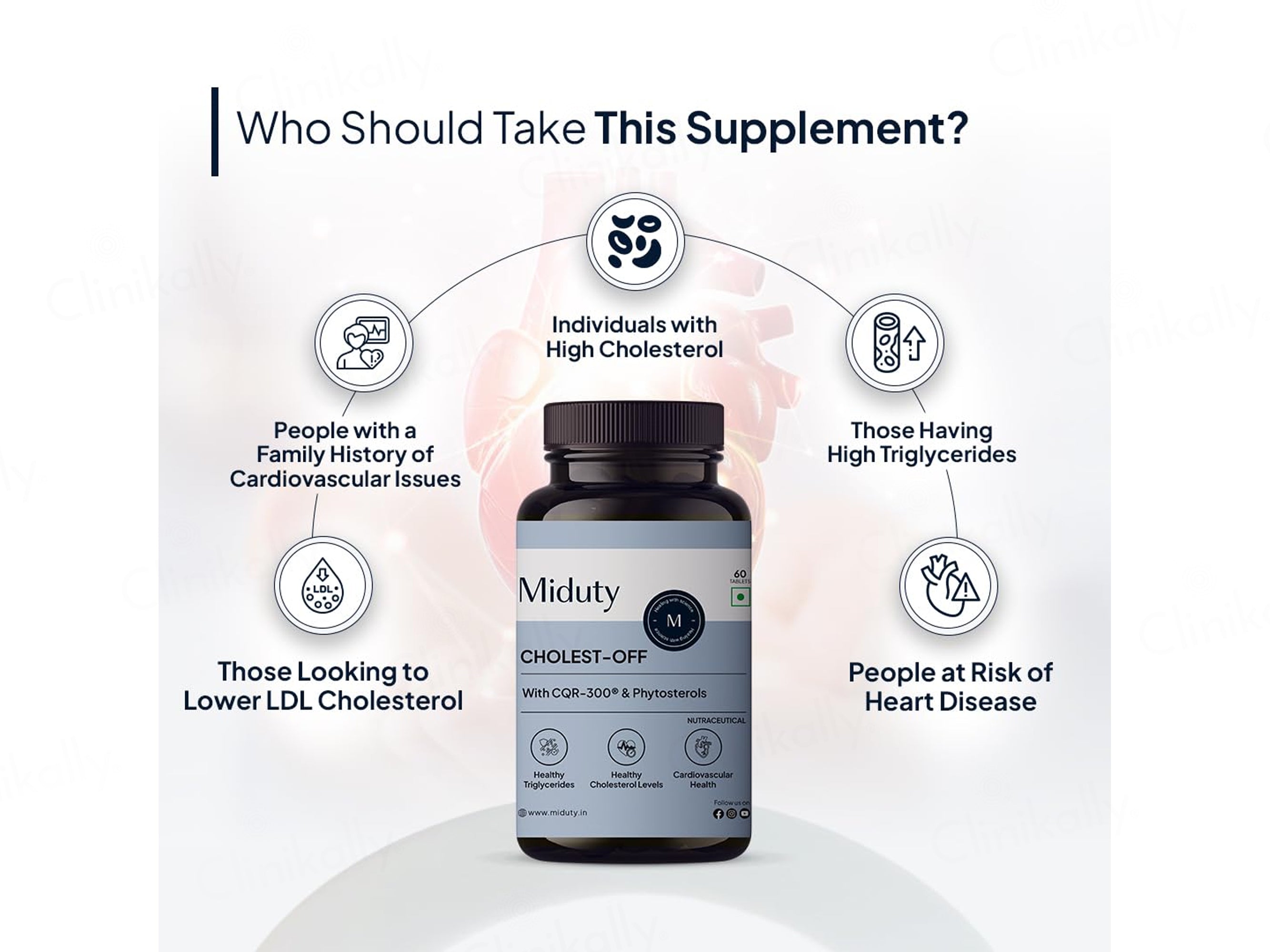 Miduty Cholest-Off Nutraceutical Veg Tablet