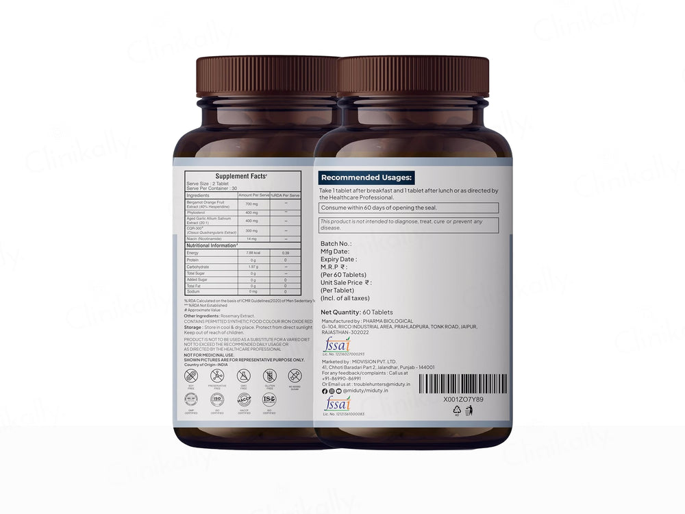 Miduty Cholest-Off Nutraceutical Veg Tablet
