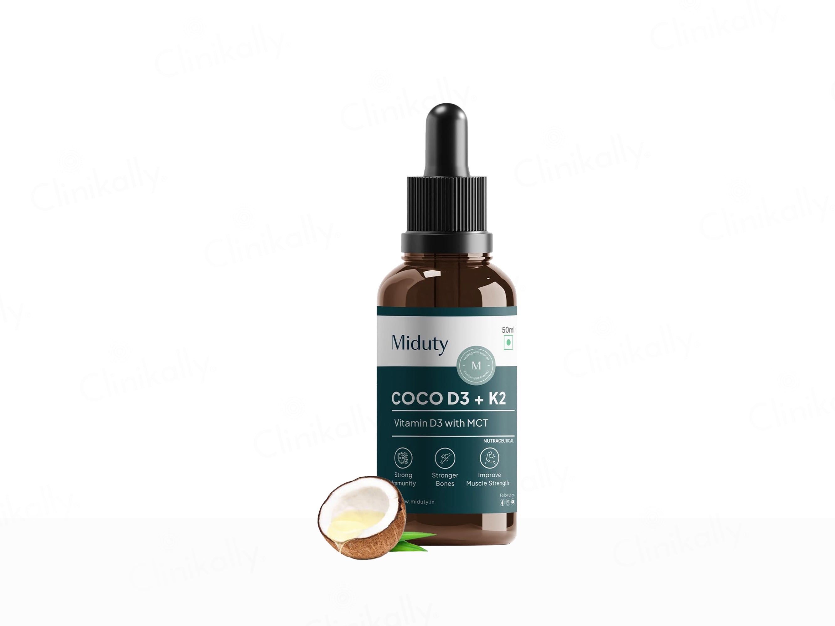 Miduty Coco D3 + K2 In MCT Oil Nutraceutical Drop