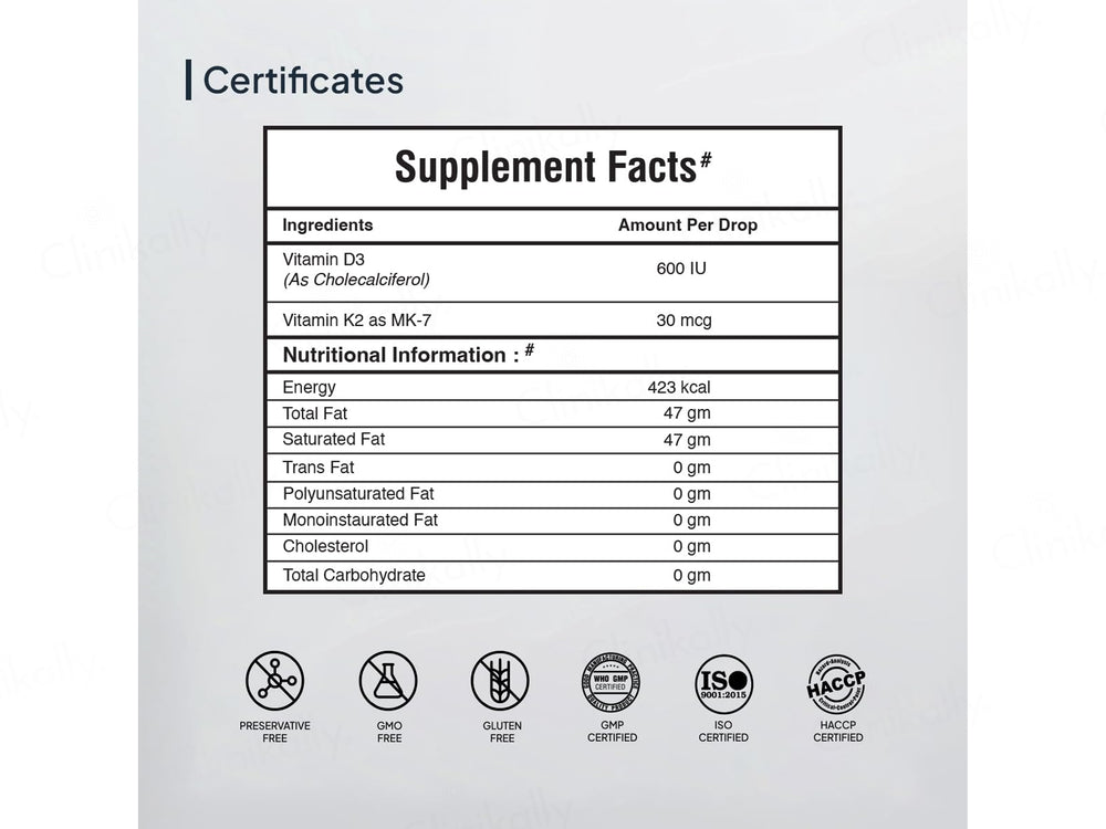Miduty Coco D3 + K2 In MCT Oil Nutraceutical Drop