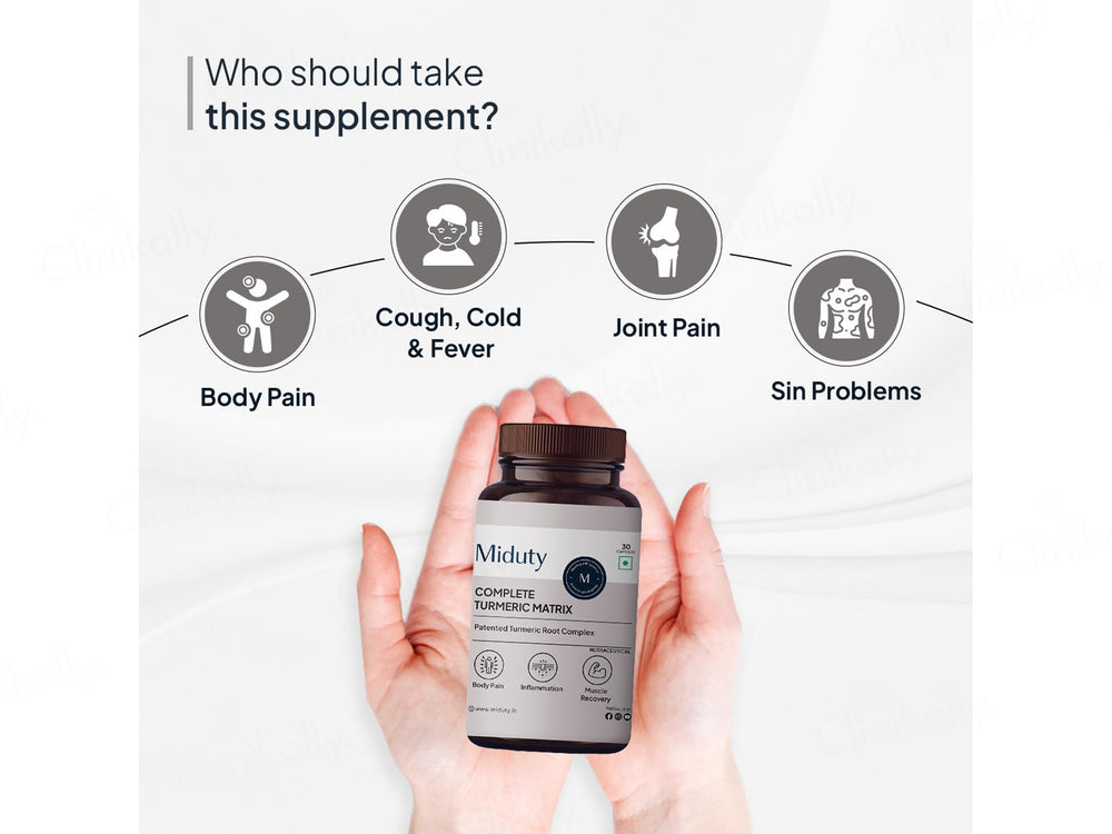 Miduty Complete Turmeric Matrix Nutraceutical Veg Capsule