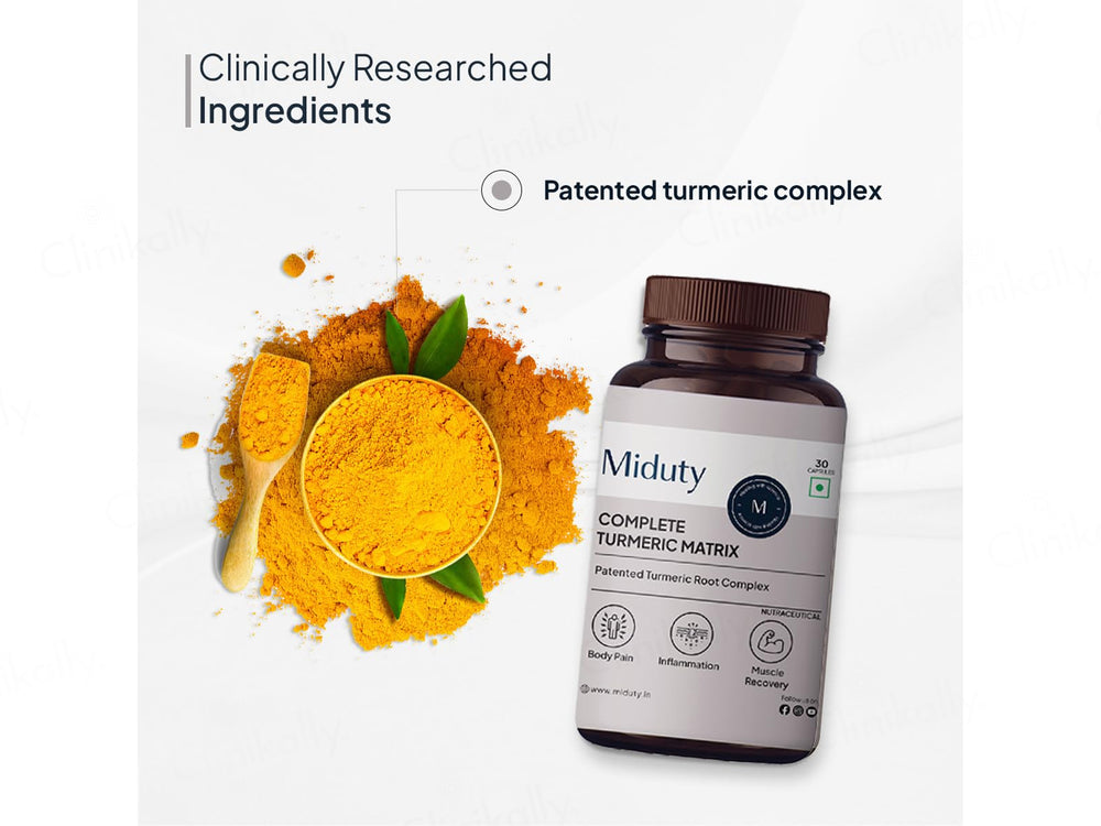 Miduty Complete Turmeric Matrix Nutraceutical Veg Capsule
