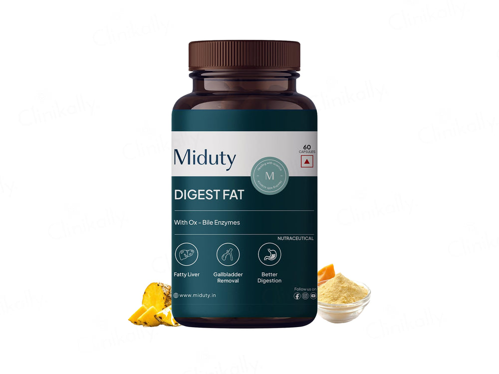 Miduty Digest Fat With Ox-Bile Enzymes Nutraceutical Veg Capsule