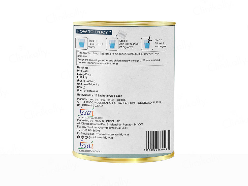 Miduty Joint Matrix Hydrolyzed Collagen Nutraceutical Powder