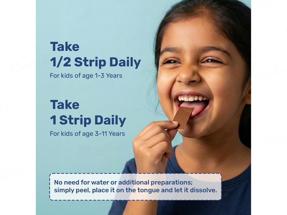 Miduty Kids Iron With Vitamin C & B12 Oral Strip - Mixed Berry Flavour