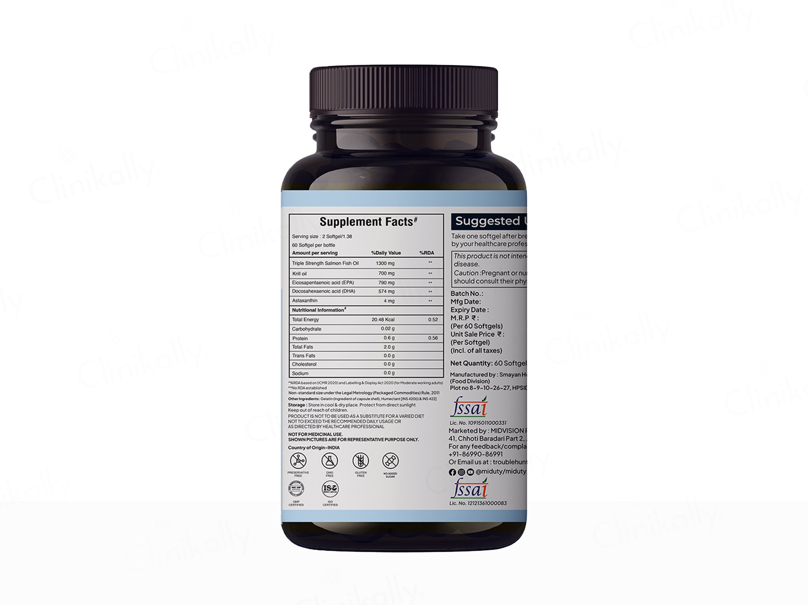 Buy Miduty Krill Omega Complex Softgel Capsule Online at Best Price
