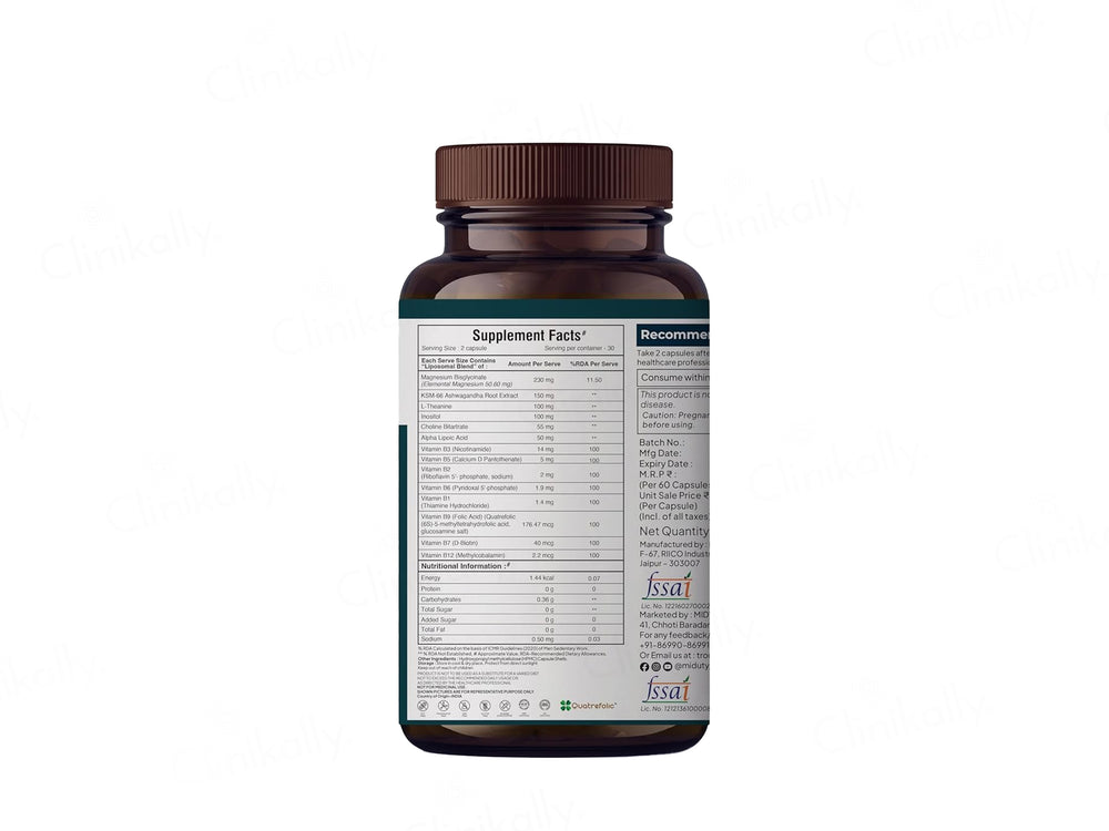 Miduty Liposomal B-Complex Nutraceutical Capsule
