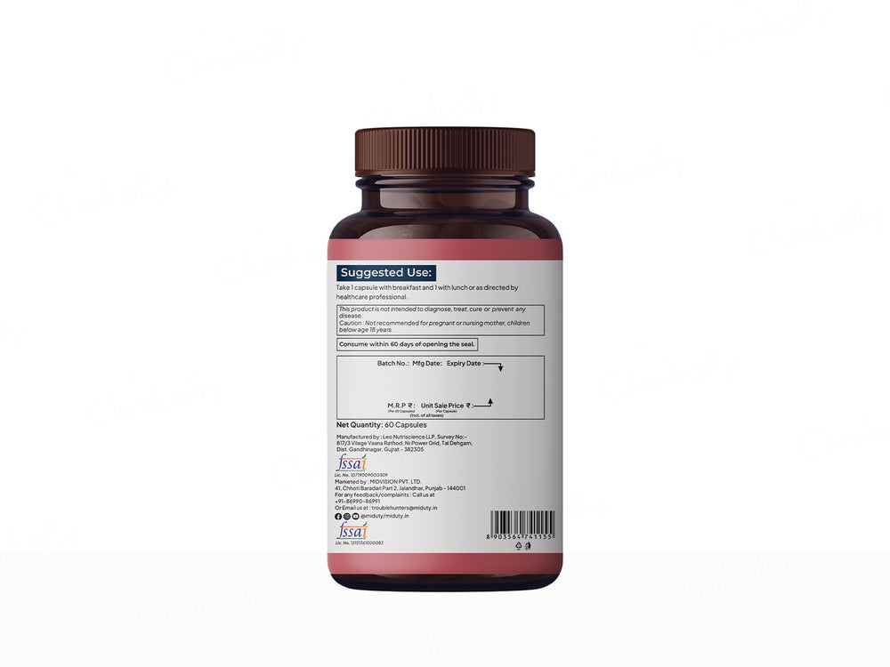 Miduty Menopause Dong Qual, Maca Root & Chasteberry Extract Capsule