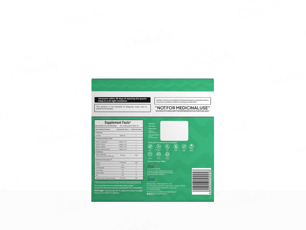 Miduty Probiotics+ Nutaceutical Powder For Kids