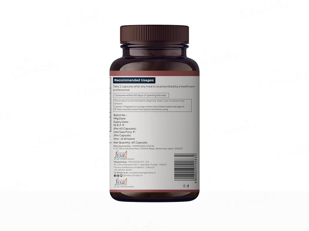 Miduty TestoUP 5X Nutraceutical Veg Capsule