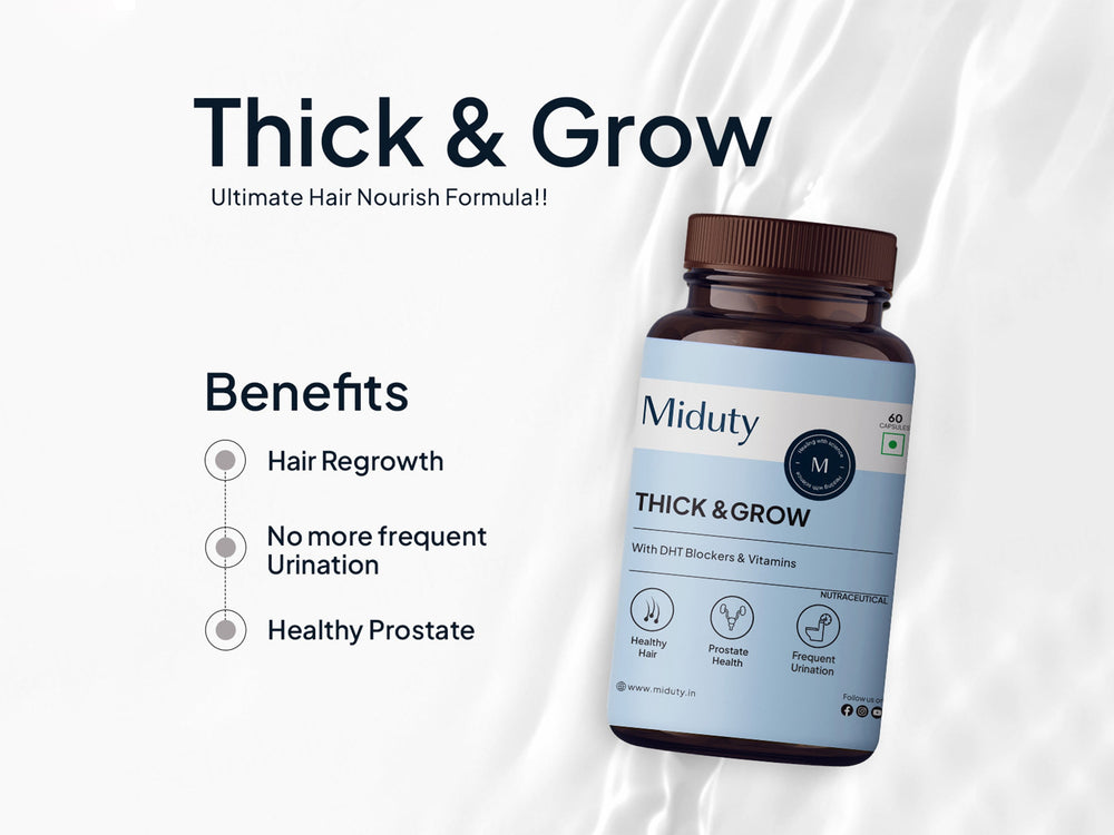 Miduty Thick & Grow With DHT Blockers & Vitamins Capsule