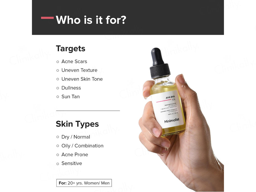 Minimalist 10% AHA BHA Face Exfoliator