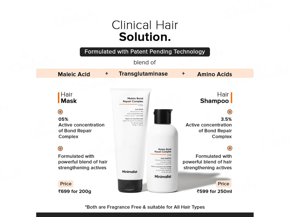 Minimalist 3.5% Maleic Bond Repair Complex Hair Shampoo