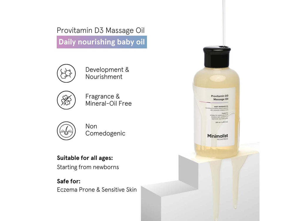 Minimalist Pediatrics Provitamin D3 Baby Massage Oil