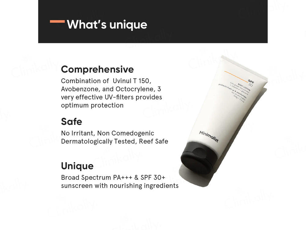 Minimalist Sunscreen Body Lotion SPF 30