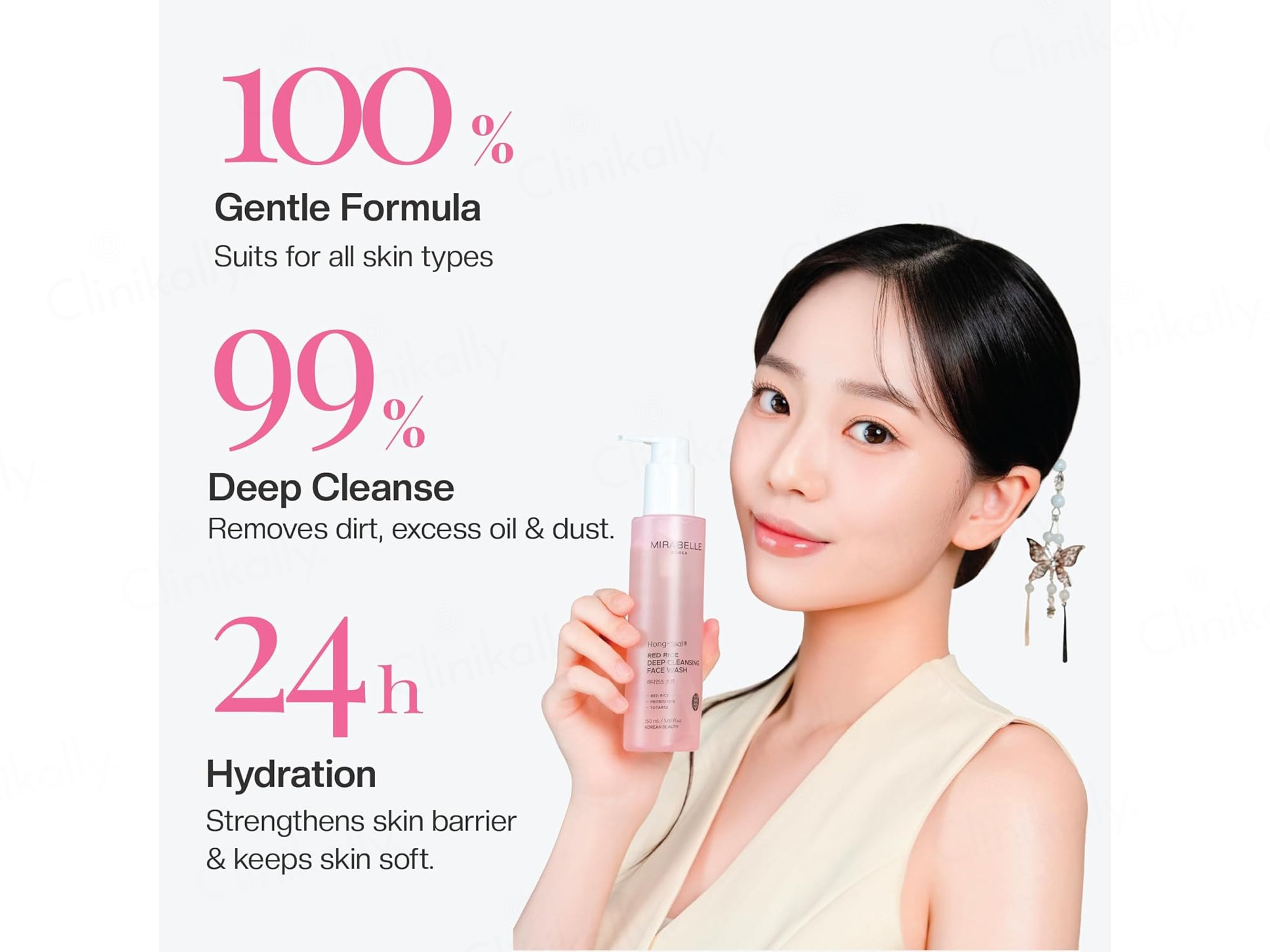 Mirabelle Korea Hong-Ssal Red Rice Deep Cleansing Face Wash