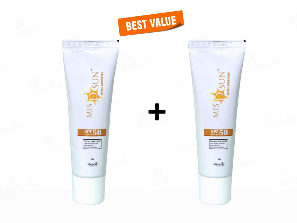Mis D Sun Tinted Sunscreen SPF 50 PA+++ - Clinikally