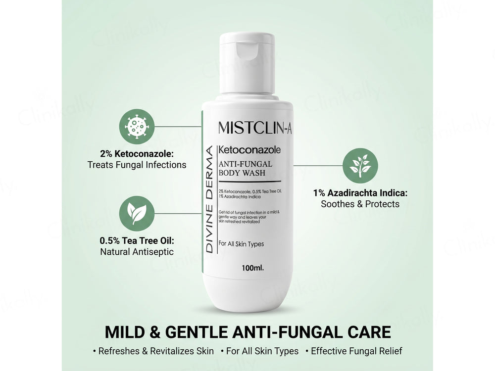 Mistclin-AF Ketoconazole Anti-Fungal Body Wash