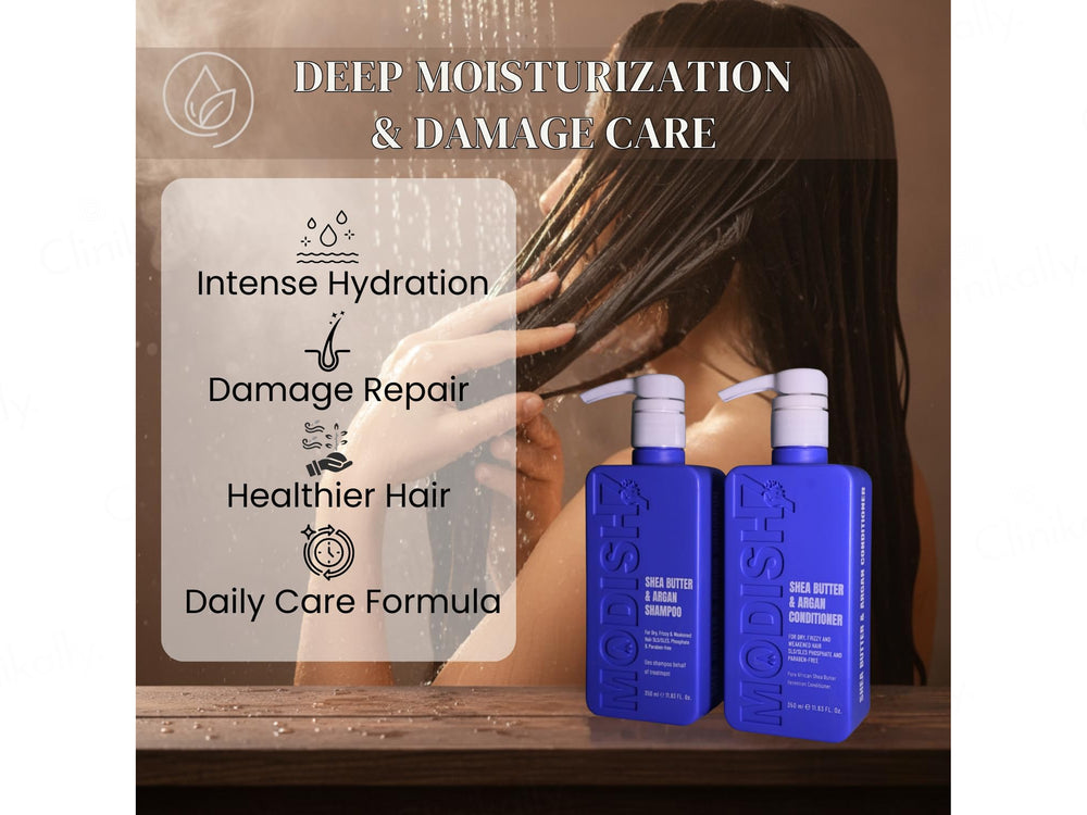 Modish7 Shea Butter & Argan Shampoo + Conditioner Combo