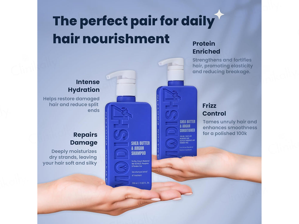 Modish7 Shea Butter & Argan Shampoo + Conditioner Combo