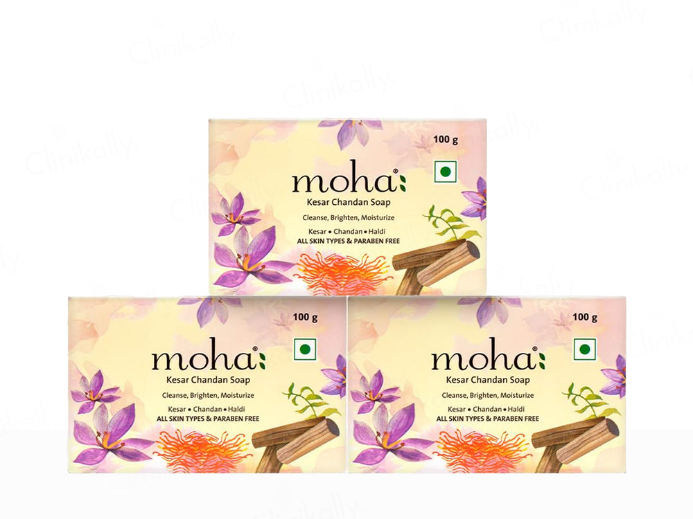 Moha: Kesar Chandan Soap (Pack Of 3)