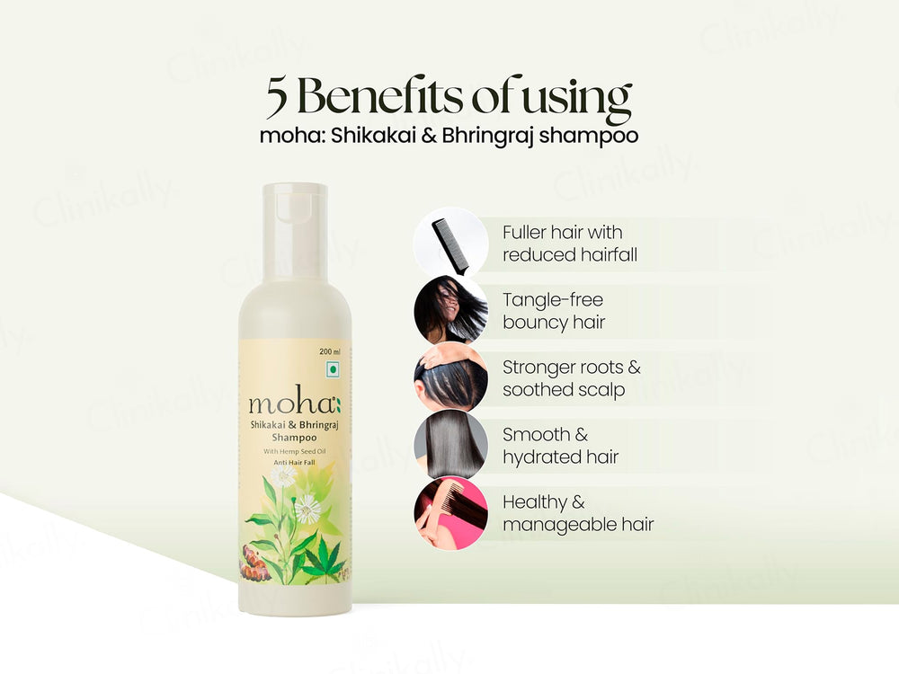 Moha: Shikakai & Bhringraj Anti Hair Fall Shampoo